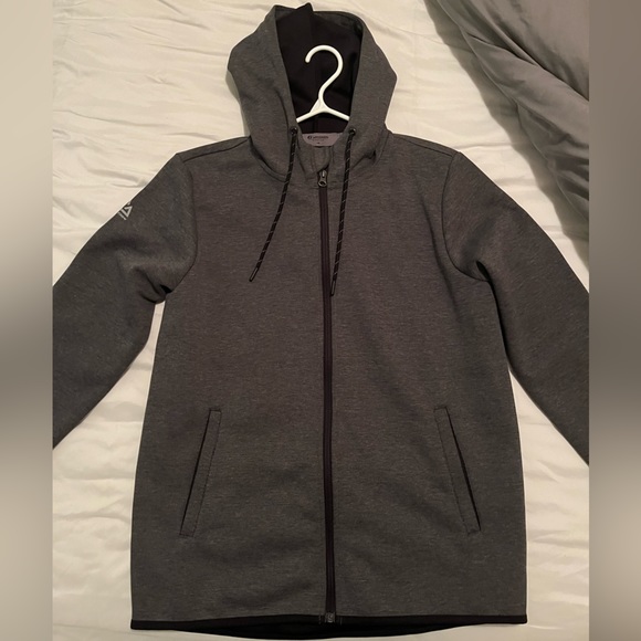 MEDIUM MENS DARK GREY ZIP UP JACKET - Picture 2 of 10